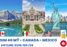 SIM 4G MỸ - CANADA - MEXICO (18GB/30 NGÀY)